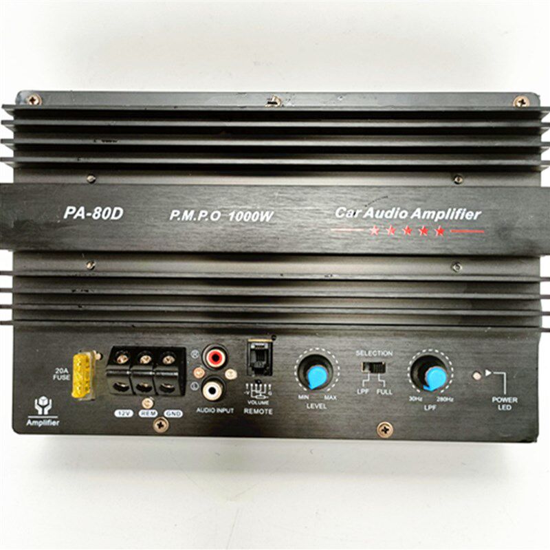 PA-80D1g2v汽车功放板大功率音响低音炮外露功放12v功放机带盒子