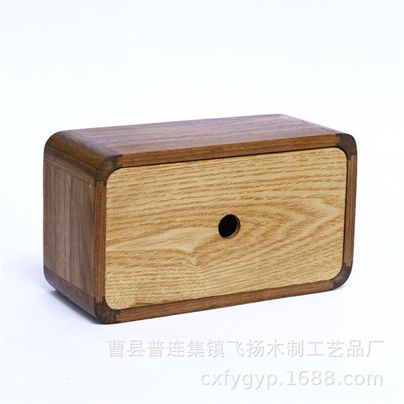 现货纸抽茶几桌面k纸巾盒黑桃木车载抽纸盒酒店酒吧KTV广告纸抽盒