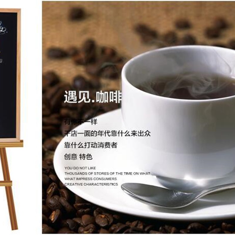 实木框复c古磁性小黑板挂式家用儿童教学店铺广告创意粉笔写字板