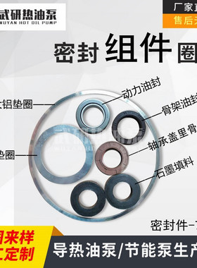 导热油泵配件WRY65-50-180全套密封垫圈7件套江苏武研热油泵厂家