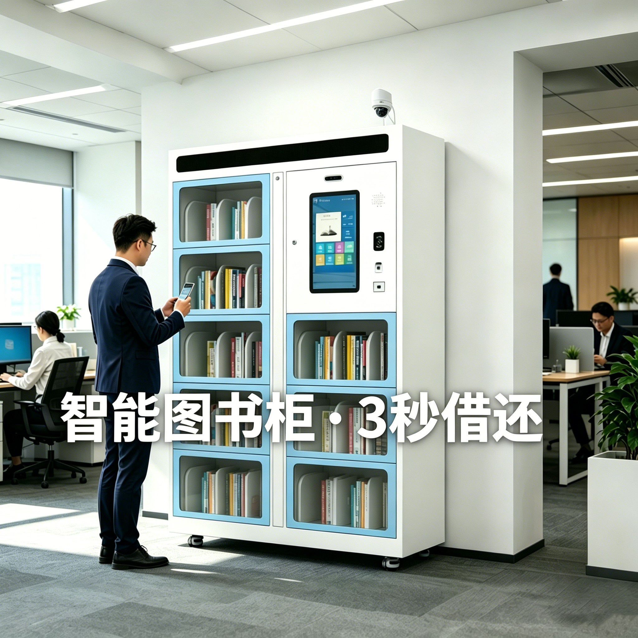 智能书柜自助借还机花享书屋