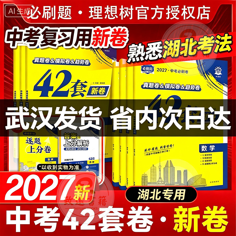 官方自营2027中考必刷卷42套湖北专版语文数学物理化学政治历史生物地理辽初三九年级中考真题卷模拟卷汇编中考资料图片