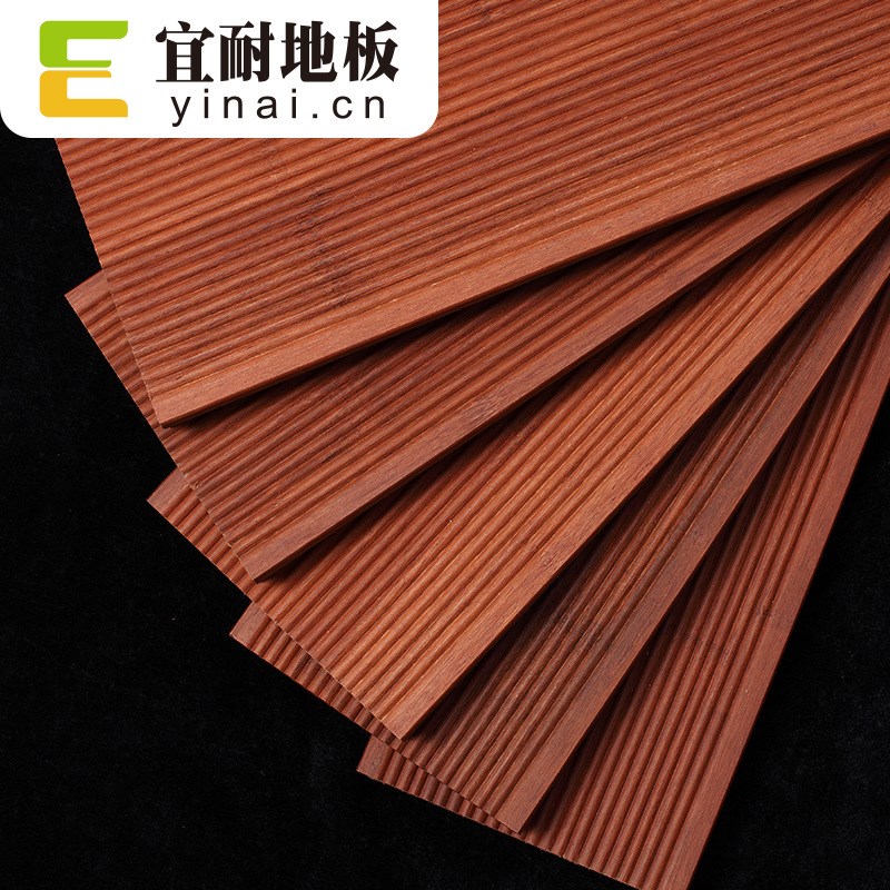 户外重竹地板栗色浅碳细波纹18mm生产厂家甲板样板房装修出口欧美