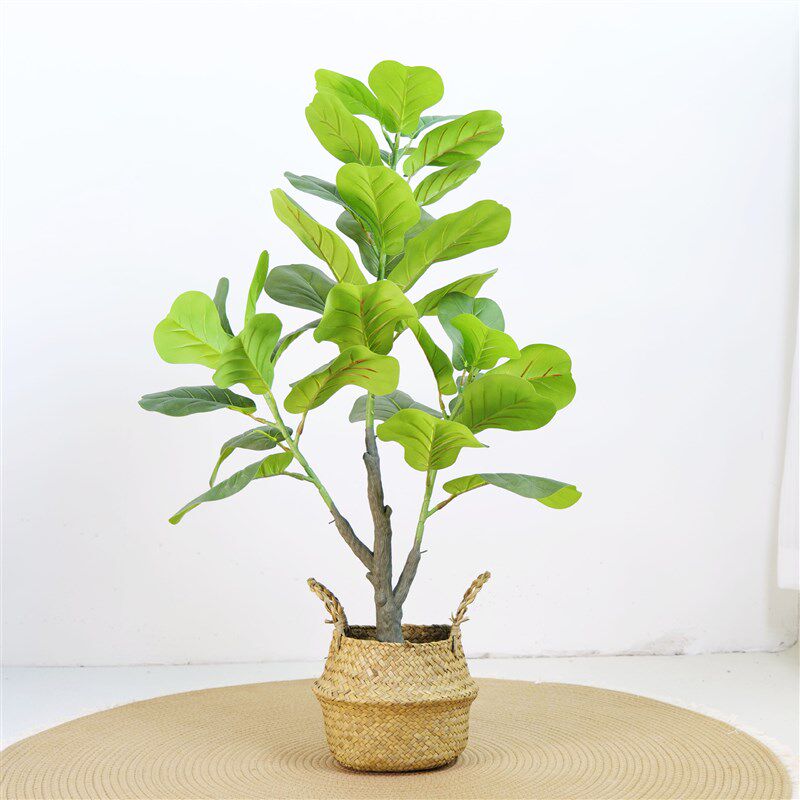 甄选仿真植物琴叶榕  北欧风家居装饰假盆栽 摆件假树木北欧风装