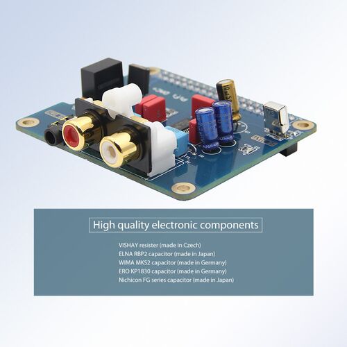 镀金版树莓派专用HIFI DAC+声卡 I2S接口 pifi DAC PCM5122芯片