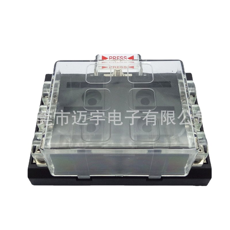 6路汽车插片保险j丝座202-06kw 中型保险丝盒 1出6保险丝盒多路