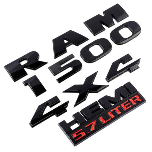 适用新款道奇RAM1500HEMI5.7liter车标排量标改装贴标4件套车身