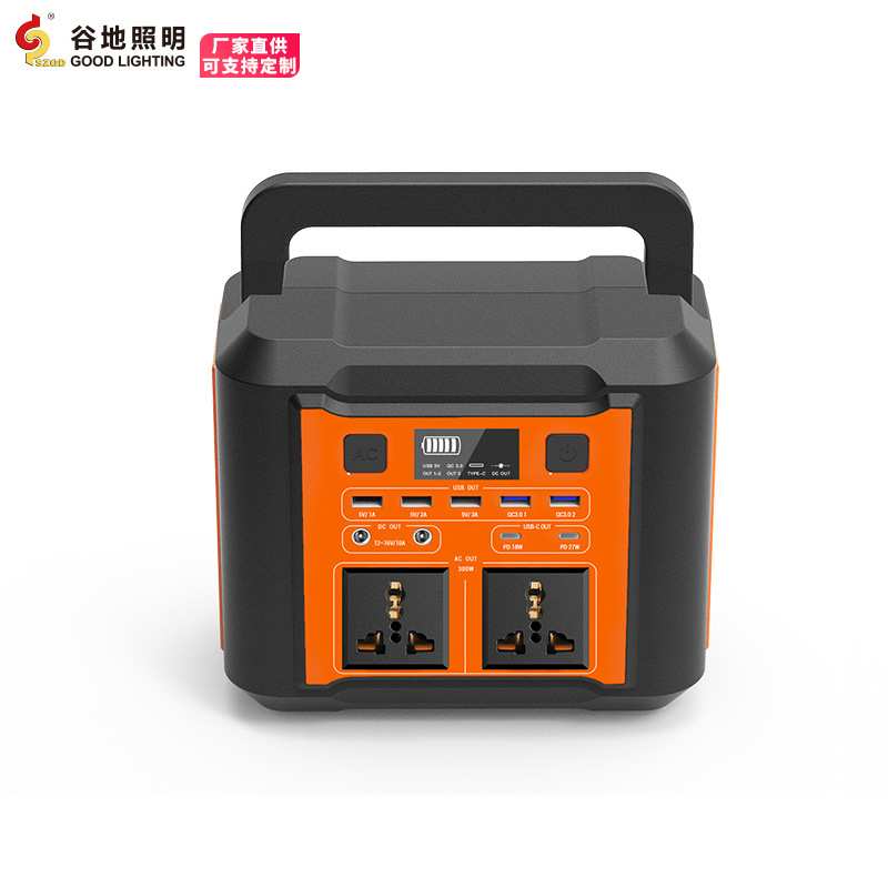 热款储能电源300W便携式应急移动太阳能配电箱LED照明led灯