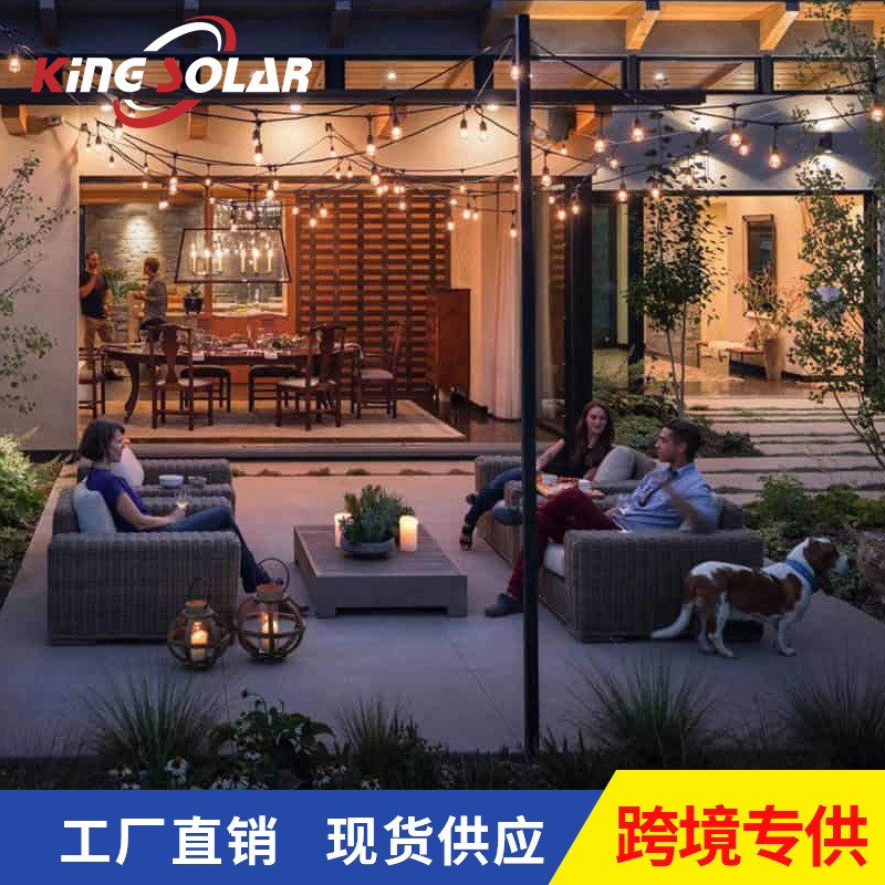 s14灯丝灯串 led节日氛围装饰灯复古直丝灯泡户外X装饰防水串灯