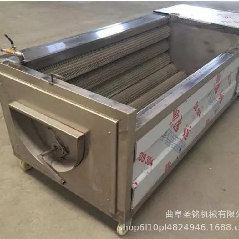 大型核桃毛刷清洗机 柑橘去叶子滚筒清洗机 商用红枣板栗清洗机