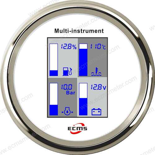 ECPΦ85mm多功能LCD屏数显仪表四合一油位表电压表油压表水温表