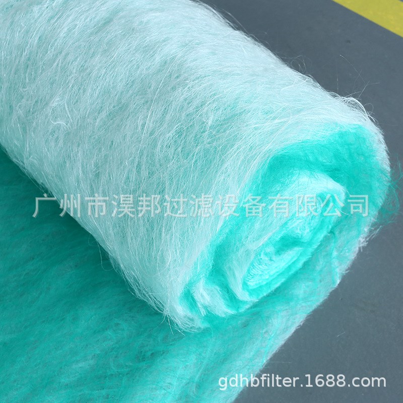卷帘玻纤过滤棉 玻璃p漆雾毡绿白过滤棉纤维卷帘过滤棉烤漆房地棉
