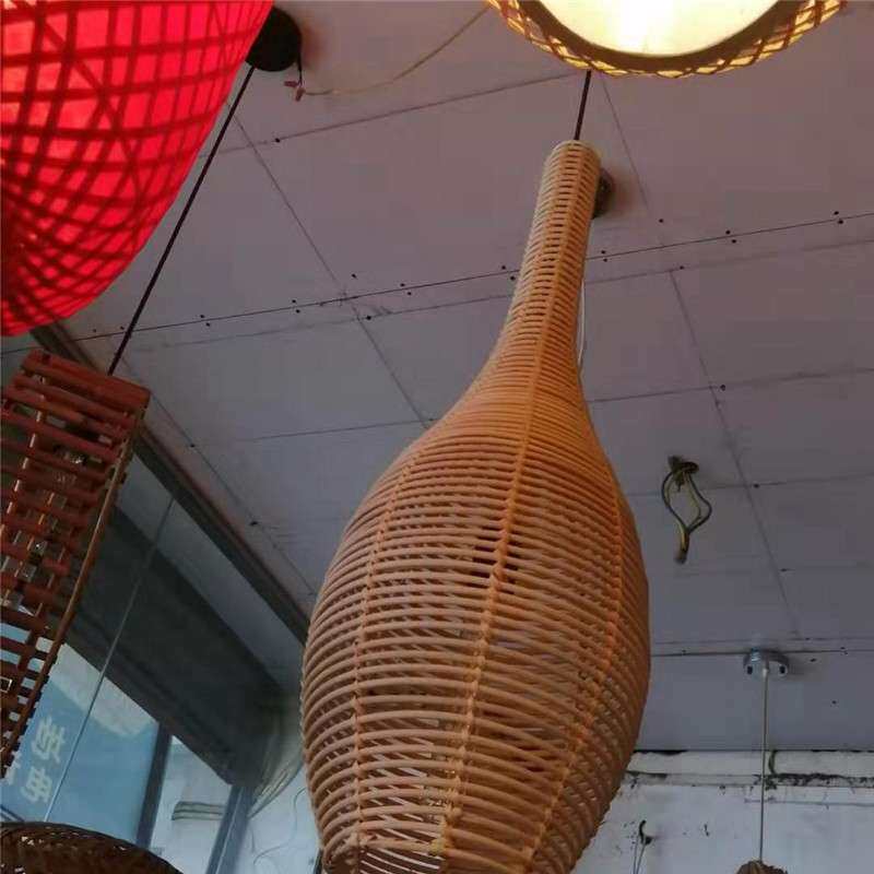 中式吊灯竹艺竹编竹灯餐厅饭店装饰竹灯手工编织竹艺吊灯厂家直销