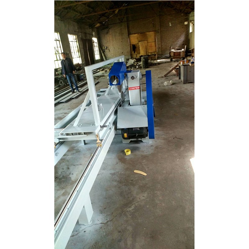 小型铝材c带锯机 自动木工家装断木锯 便捷式圆棒直线导轨推台锯