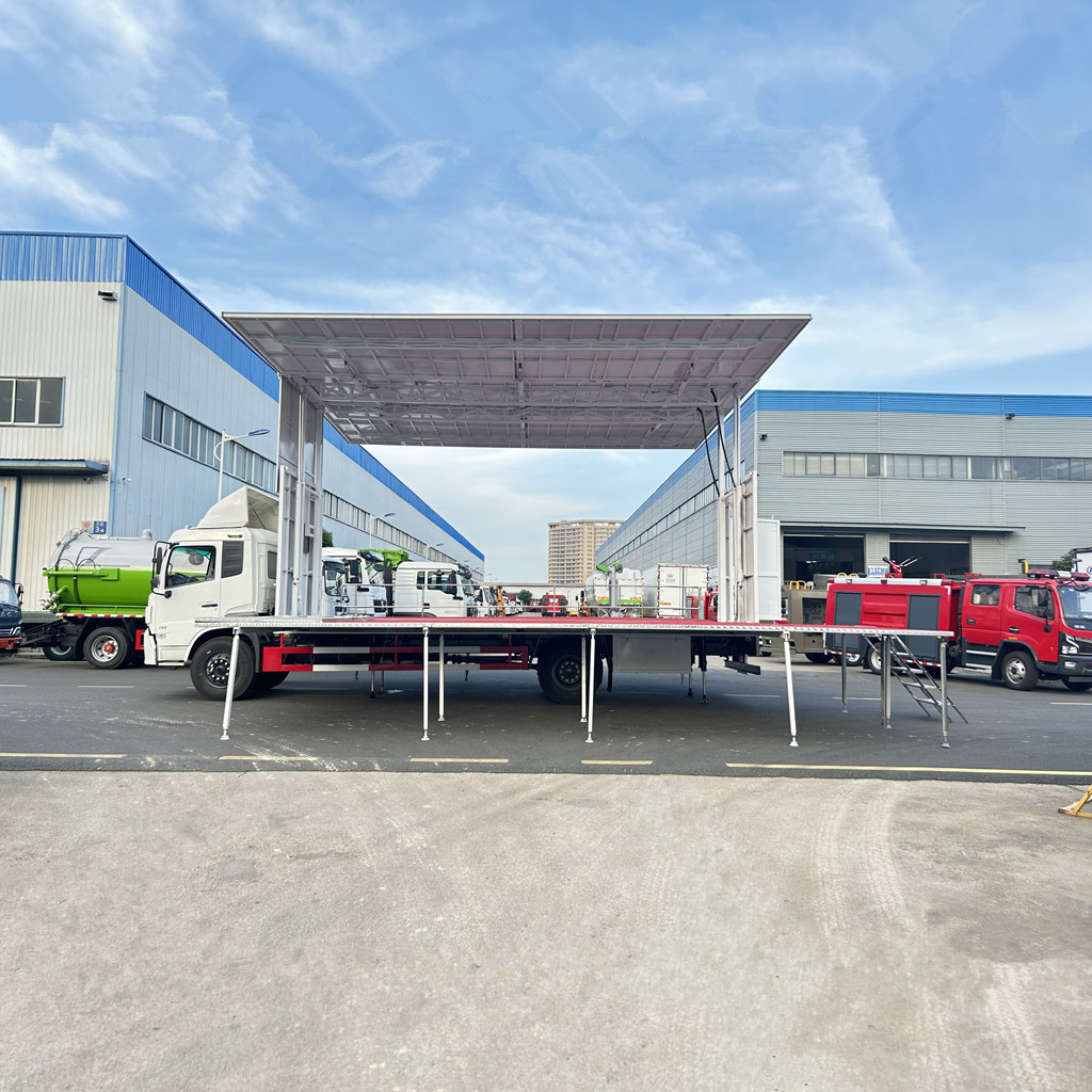 东风天锦9.6米全自动遥控舞台车 LED屏立体逼真 带大屏演出车