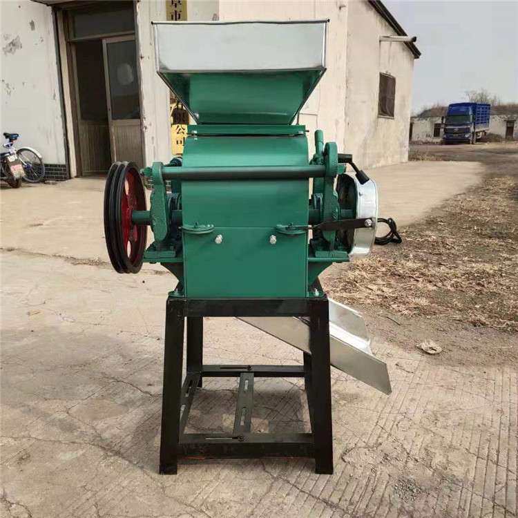 供应小型麦类压扁机 杂粮豆子挤扁机 小型五谷杂粮对辊破碎机