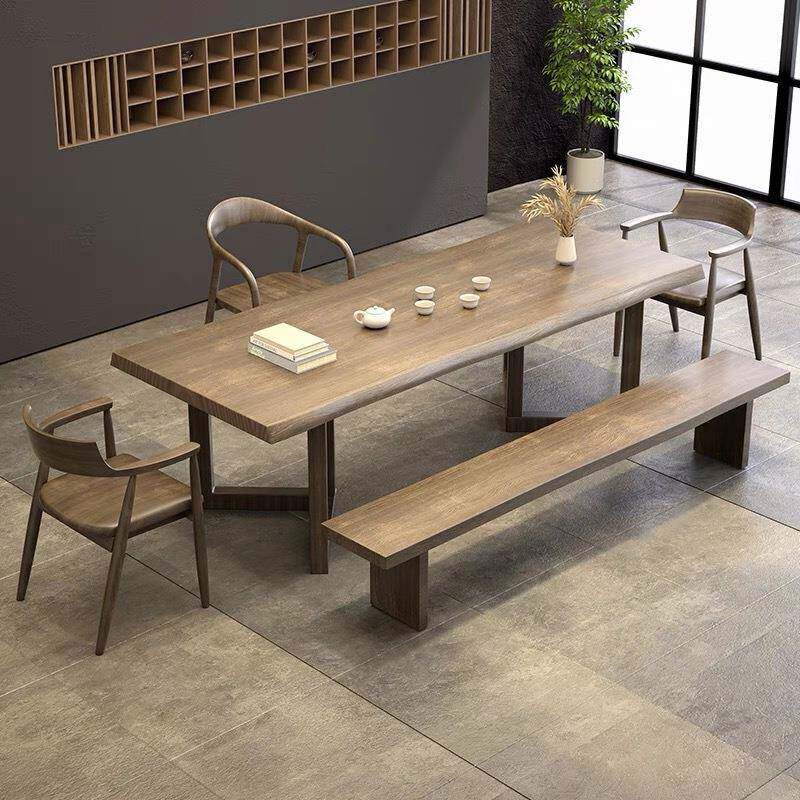 全实木桌椅合木茶馆茶楼客茶厅wyy20250组饭店餐桌现代简原约办公