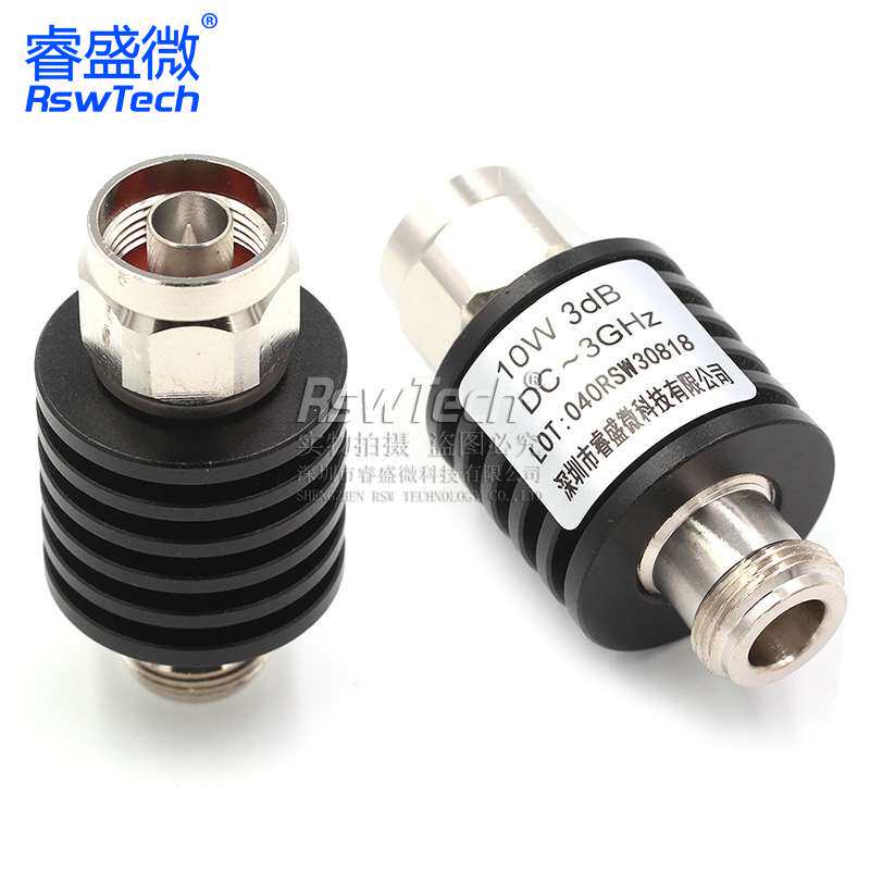N-JK 10W射频微波 N型同轴固定衰减器 50欧姆 3DB公转母 DC-3GHz