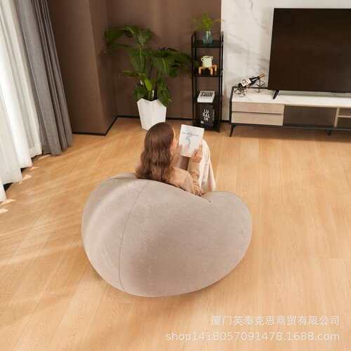 INTEX68579 灰色充气沙发家用懒人植绒沙发单人躺椅PVC