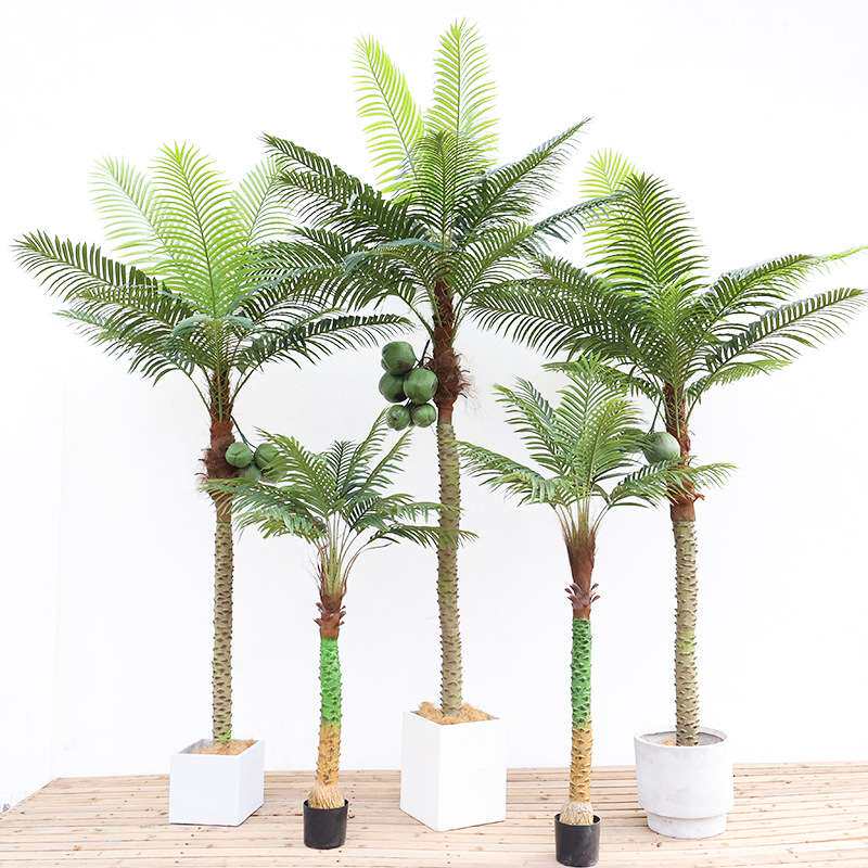 仿真椰子树假植物造景摆件室内大型绿植棕榈树盆景装饰针葵盆栽