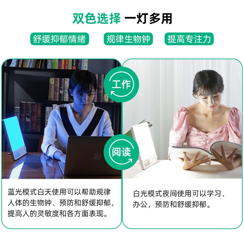 仿生太阳SAD情感光疗灯蓝白补光灯23W显示器外壳Happylight屏幕灯