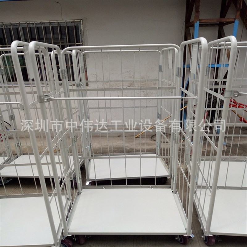广州深圳移动周转物料搬运物流笼车快递仓储折叠物流台车厂家现货