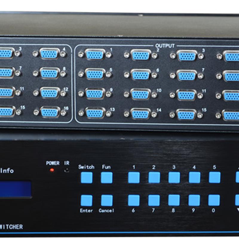 高清VGA矩阵 VGA 16进8出高清VGA矩阵 VGA1608 中控矩阵