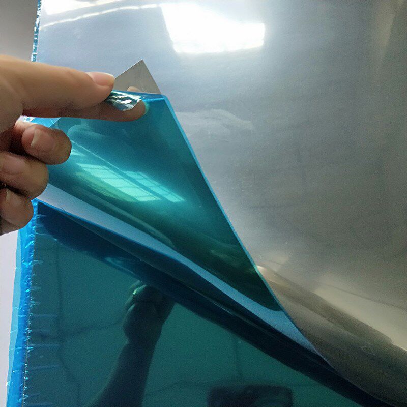 电镀大张有机玻璃镜面板塑料pc软镜子覆背胶Pvc玩具镜片镜面贴纸