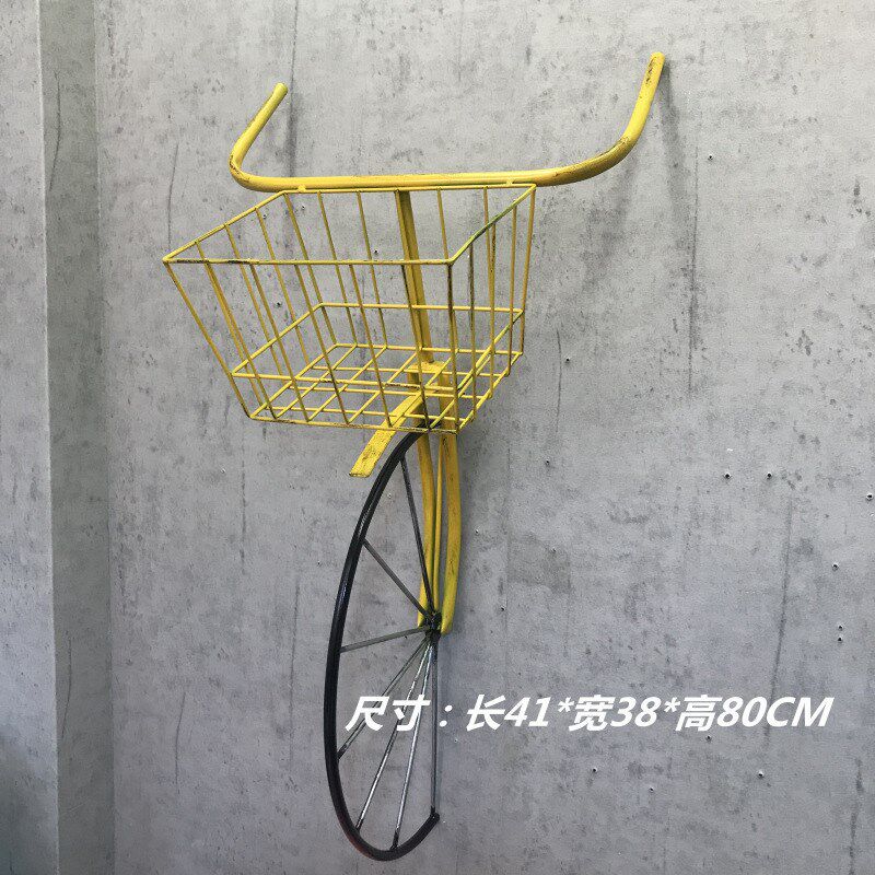 复古做旧单车车头壁挂酒吧墙上装饰品挂件发廊火锅店怀旧创意墙饰