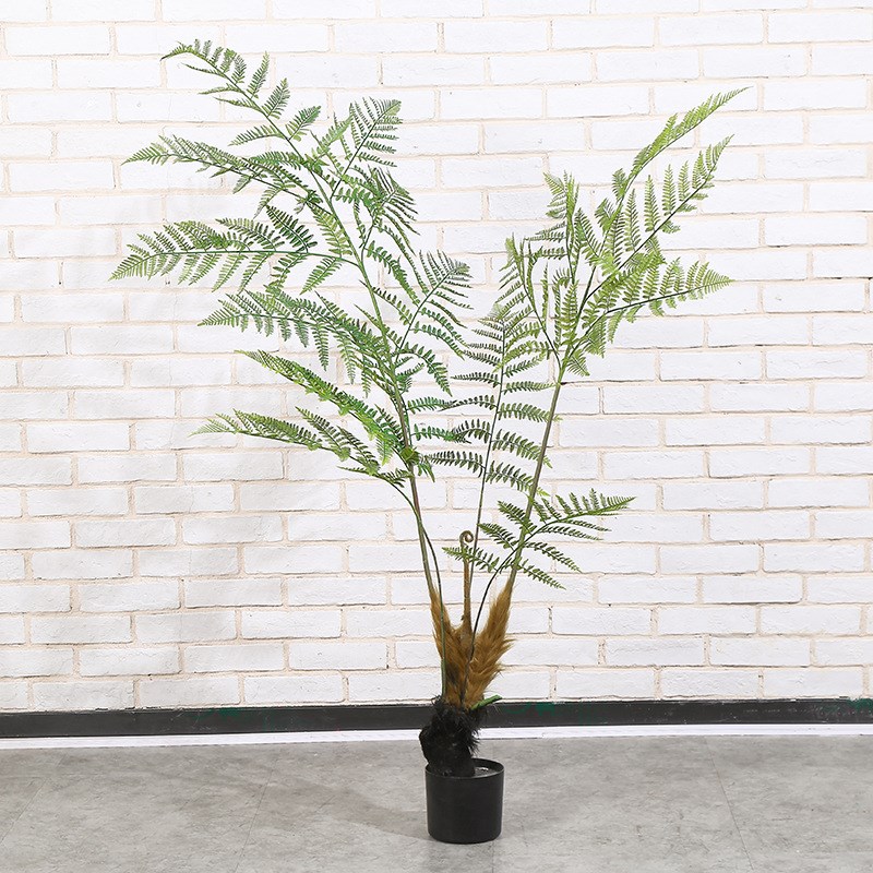 仿真猴头蕨金毛狗蕨假树室内中式园林系庭院造景装饰绿植盆栽