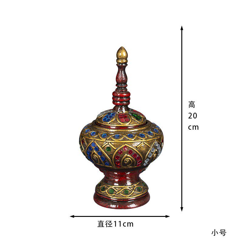 泰国泰式金箔收纳盒家居客厅茶几电视柜玄关装饰摆件东南亚工艺品