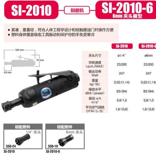 SHINANO信浓SI-2010-6-2011S-6 气动打磨机 角磨机 刻磨机