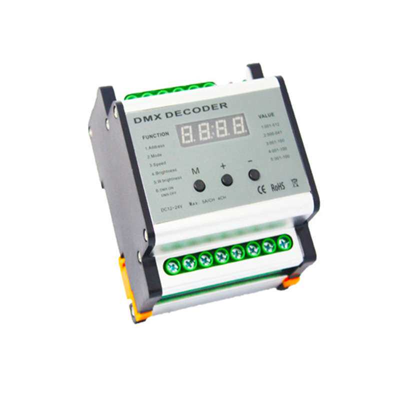DC12-24V恒压DMX512 4路解码器 4通道RGBW舞台灯光 dmx512分控器