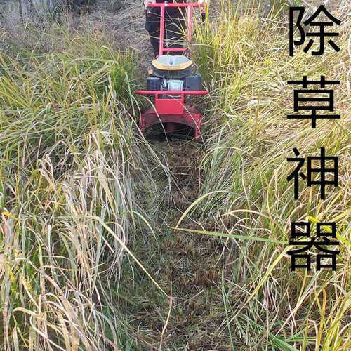 山林开荒自走式碎草机 大马力小坦克果园除草机 汽油碎草还田设备
