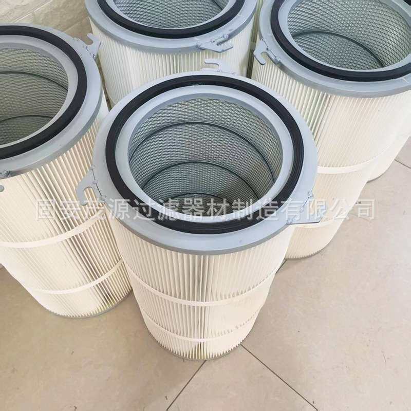 工业三耳除尘滤芯三爪下装式325*660聚醋纤维打磨房滤筒过滤器