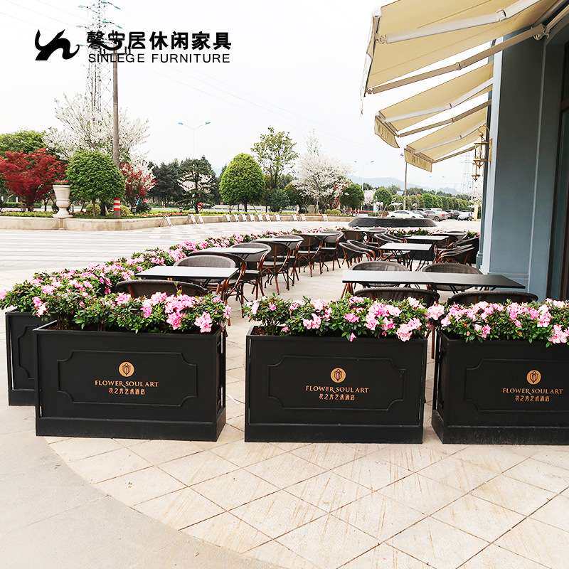 馨宁居户外组合花箱花坛售楼部商业街室外围栏隔断铝合金花架花槽