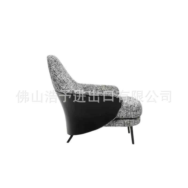 意式时尚单人沙发椅客厅阳台简约孤形靠背椅设计师创意个性休闲椅