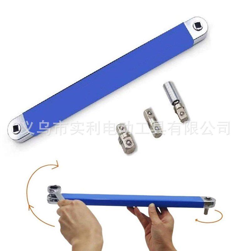 棘轮扭矩延伸扳手 汽车车库工具扳手混合多功能动力手动工具