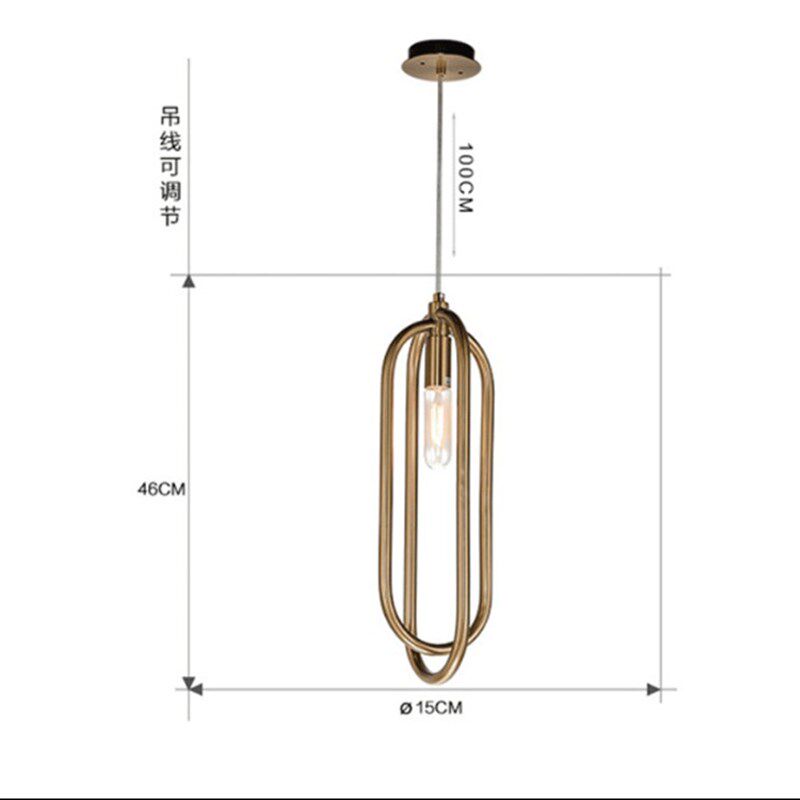 北欧简约铁艺吊灯创意个性餐厅玄关过道走廊单头书房阳台后现代灯