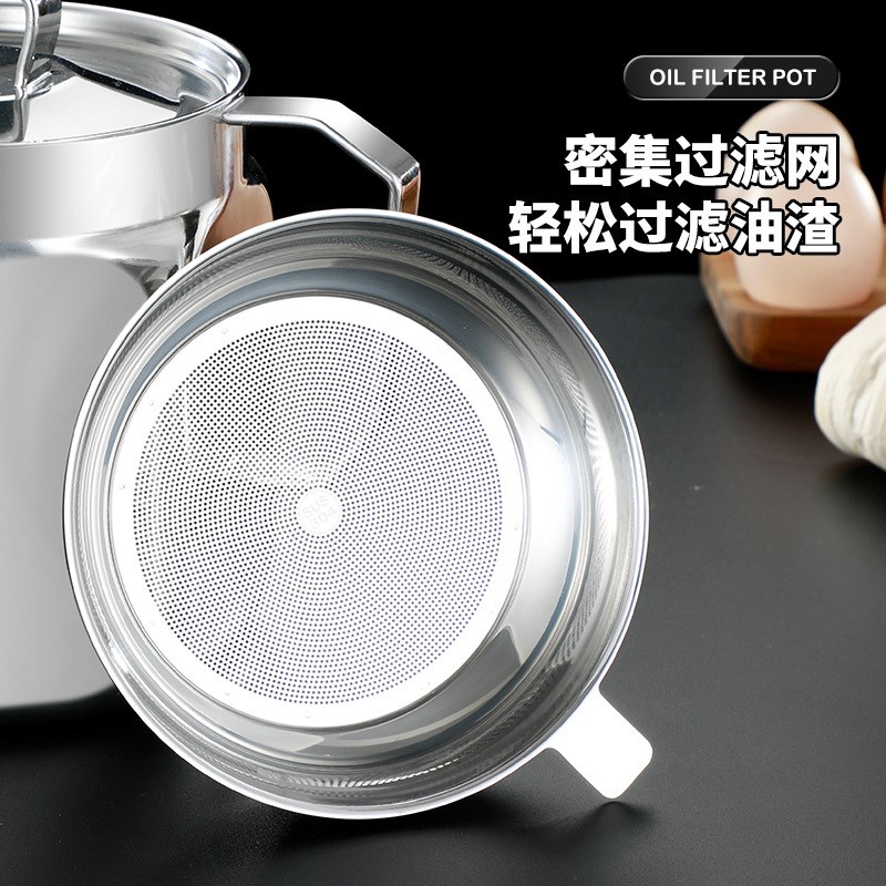 新品304不锈钢油壶家用过滤油罐油瓶跨境橄榄油储油器厨房酱醋壶