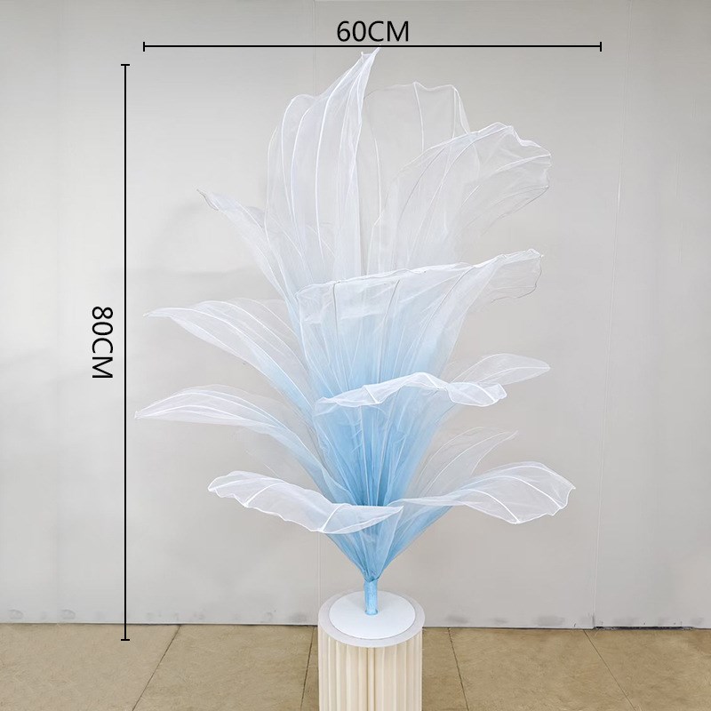 巨型手工纱花树纱艺桌摆花餐厅褶皱造型装置拍照道具橱窗立体纱花