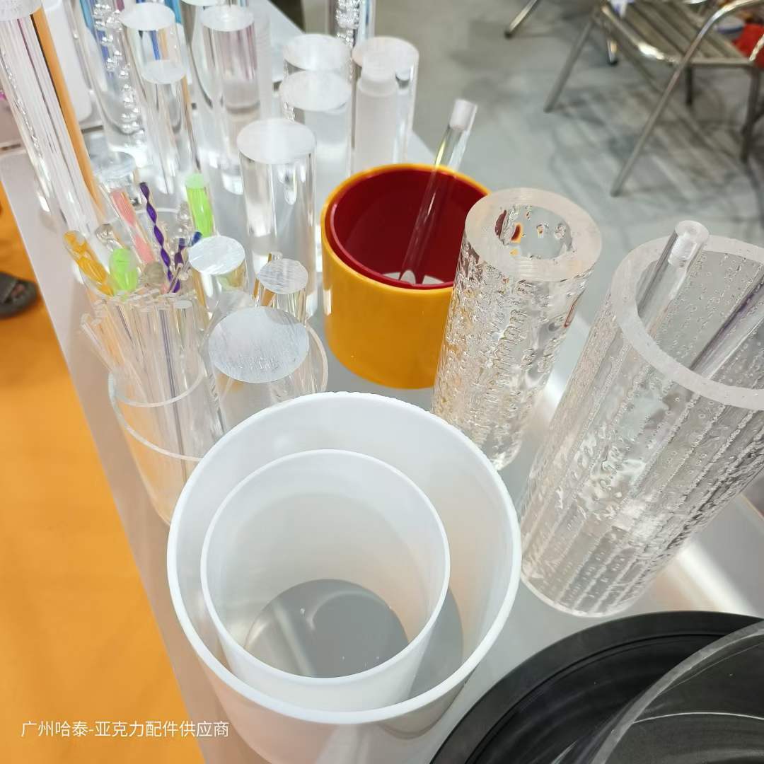哈泰批量压克力有机玻璃透明乳白塑料挤出圆管大直径亚克力空心管