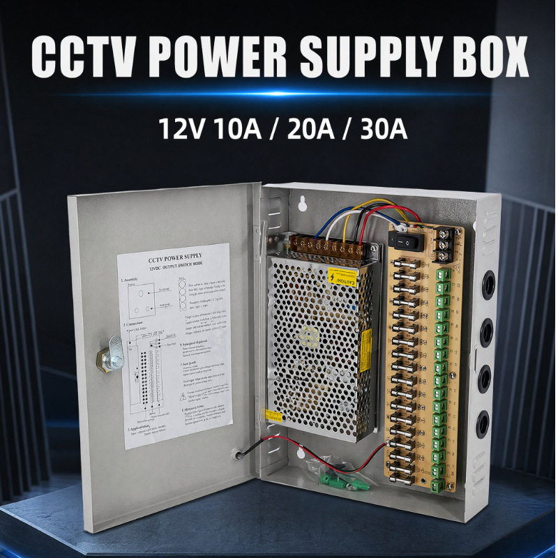 12V20A18路集中电源箱CCTV监控电源盒led显示屏灯箱开关电源12V