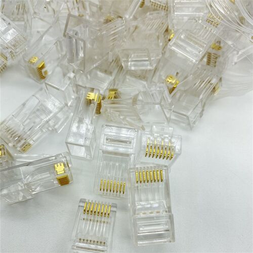 翻新料RJ45 8P8C CAT6非屏蔽超6类非屏蔽水晶头六类网线PVC1000个