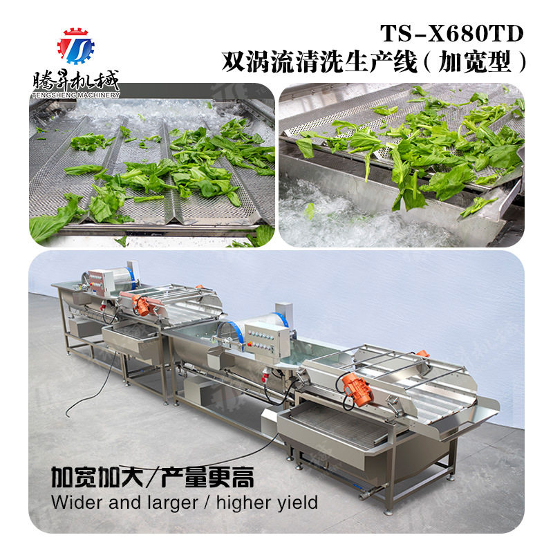 果蔬加宽涡流清洗生产线青菜水果清洗加工设备涡流机