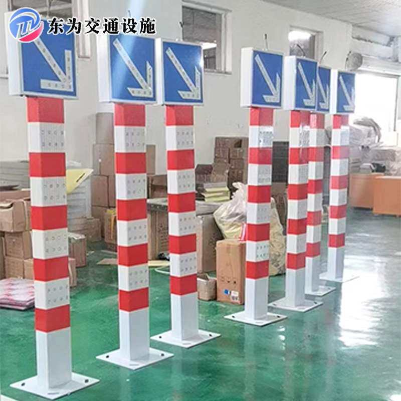 太阳能警示柱道路交通爆闪柱车辆分流指示信号灯匝道口LED指示灯