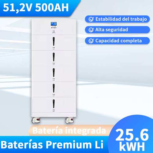 Sistema doméstico con inversor integrado 51.2V 500Ah 25kwh