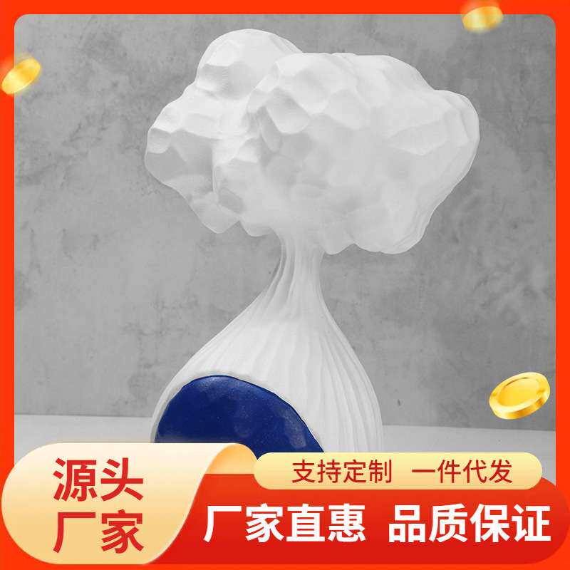 现代艺术人物雕塑抽像人脸树脂创意摆件样板房销售中心软装搭配