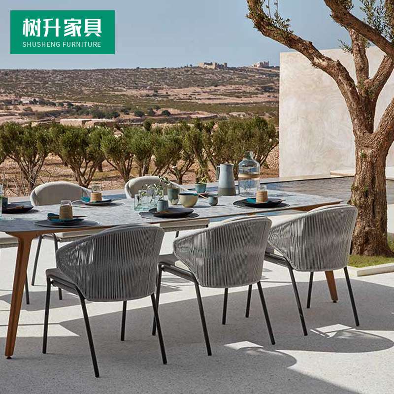 户外桌椅乡村花园餐桌椅组合家具庭院阳台藤椅三件套阳台简约休闲