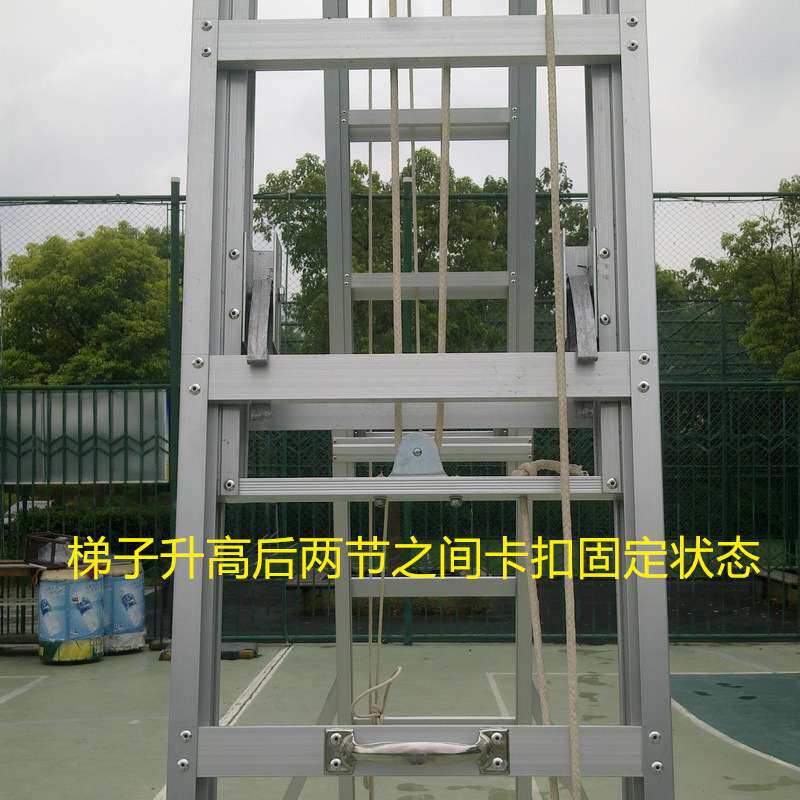 炫崇梯子3米4米5米人字梯升降铝梯便携式伸缩加厚安全工程阁楼梯